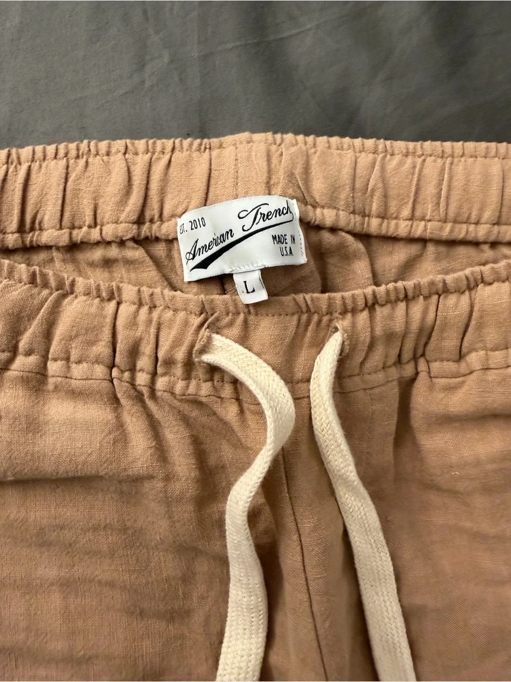 American Trench Men's Drawstring Linen Pants